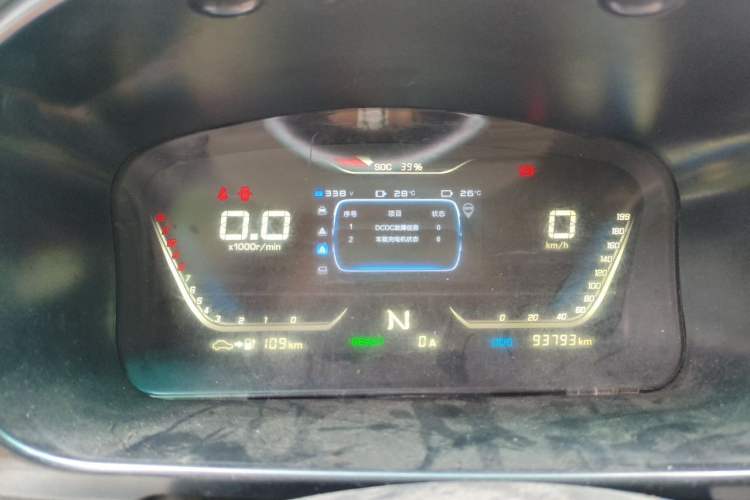 Used Farizon E5 2019 E5L Pure Electric Van with Guoxuan 39.9 kWh Instrument Cluster