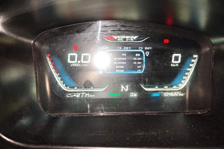 Used Farizon E5 2019 E5L Pure Electric Van with Guoxuan 39.9 kWh Instrument Cluster