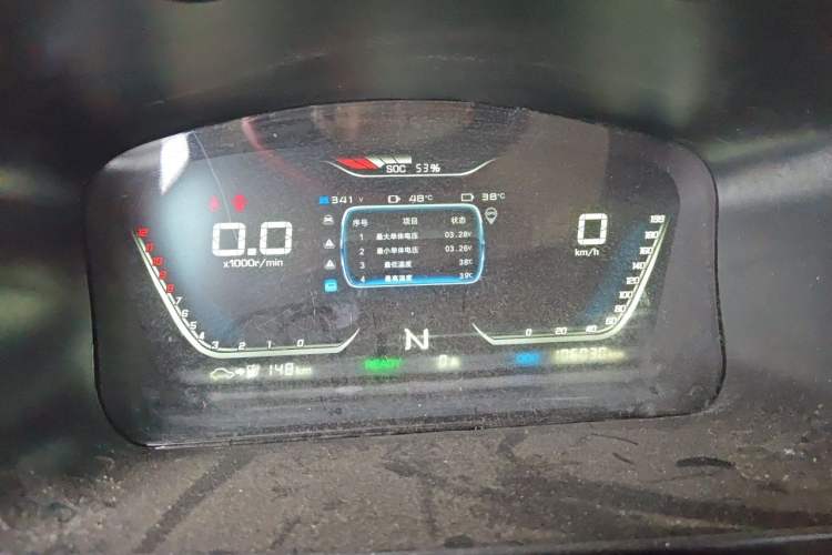 Used Farizon E5 2019 E5L Pure Electric Van with Guoxuan 39.9 kWh Instrument Cluster
