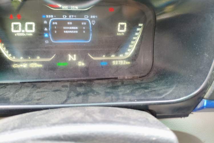 Used Farizon E5 2019 E5L Pure Electric Van with Guoxuan 39.9 kWh Odometer Close Up