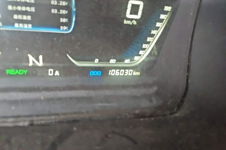Used Farizon E5 2019 E5L Pure Electric Van with Guoxuan 39.9 kWh Odometer Close Up
