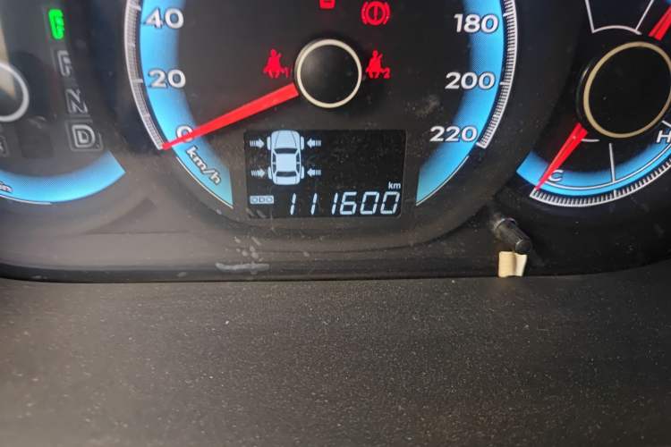 Used FAW Junpai D60 2015 1.8L Automatic Prestige Model Odometer Close Up