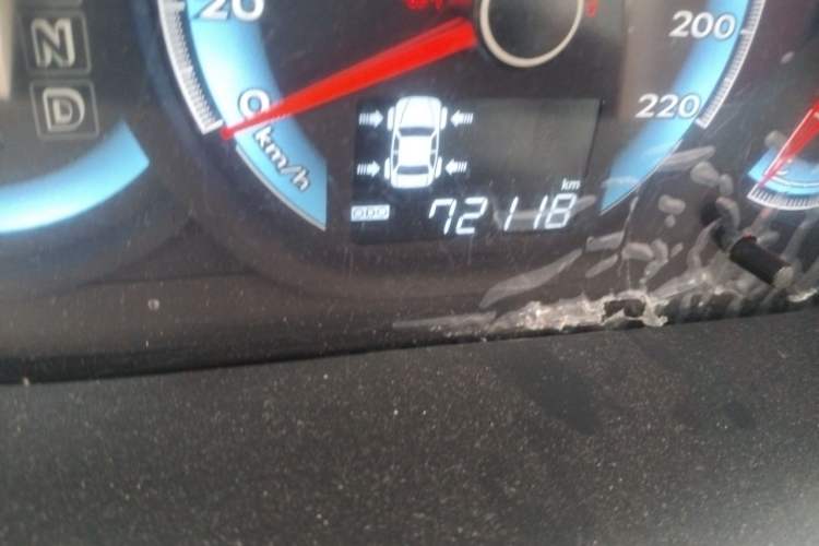 Used FAW Junpai D60 2015 1.8L Automatic Prestige Model Odometer Close Up