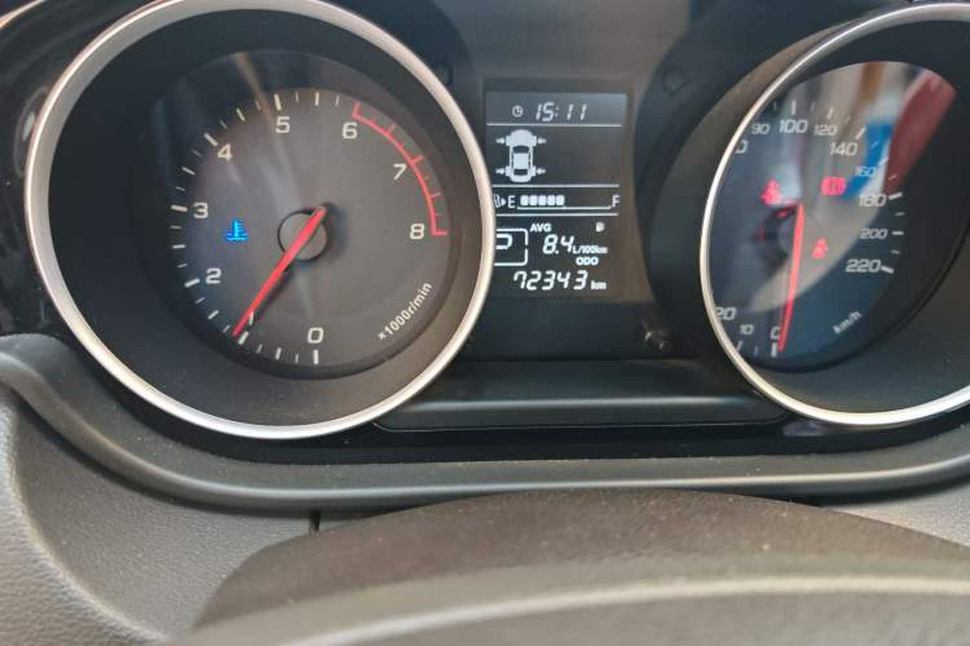 Used FAW Junpai D60 2017 1.8L Automatic Prestige Model Odometer Close Up