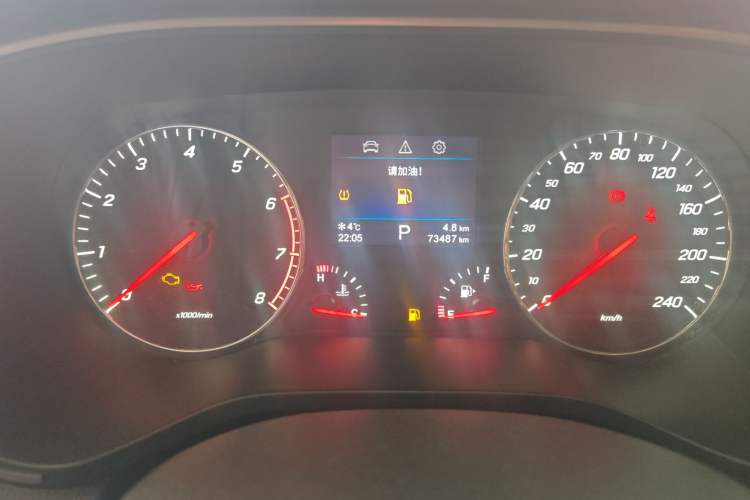 Used FAW Junpai D80 2019 TD220 Automatic Elite Model Odometer Close Up