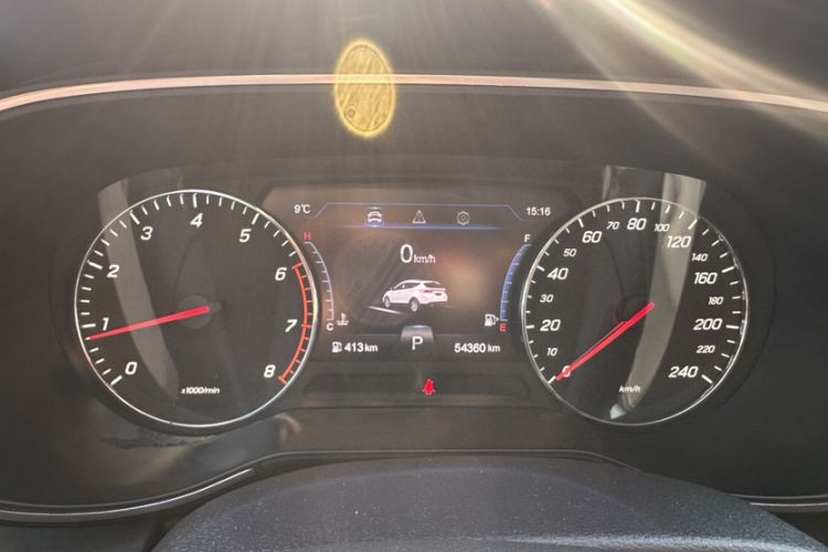 Used FAW Senya R9 2018 1.2T Automatic Prestige Smart Enjoyment Model Odometer Close Up