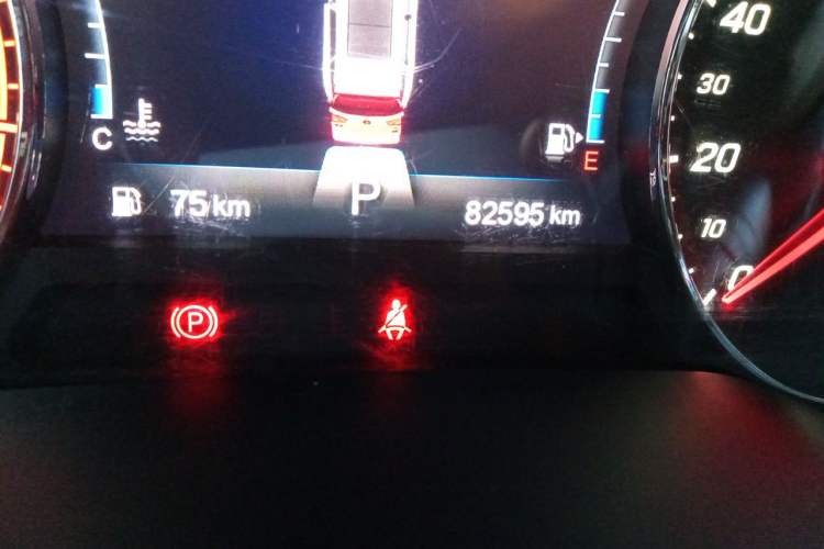 Used FAW Senya R9 2018 1.2T Automatic Prestige Smart Enjoyment Model Odometer Close Up