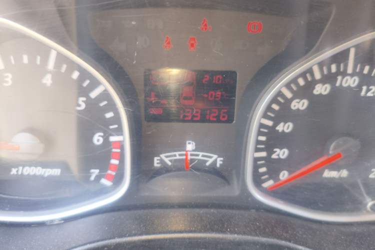 Used FAW Xiali N7 2013 1.3L Manual Luxury Model Odometer Close Up