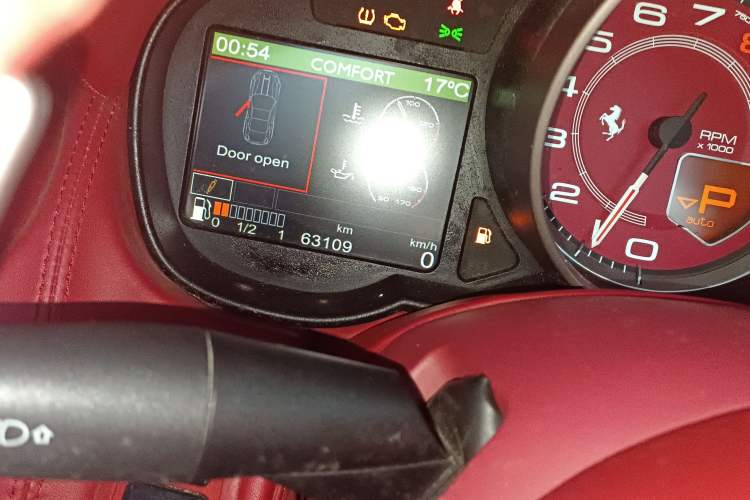 Used Ferrari California T 2009 4.3L Standard Edition Odometer Close Up