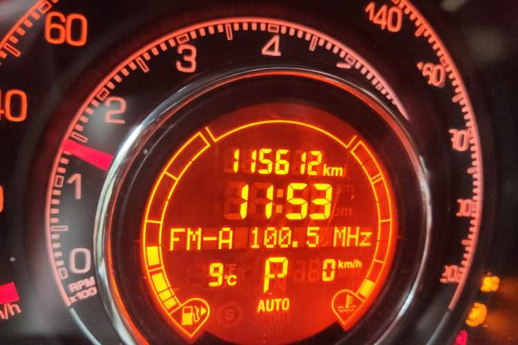 Used Fiat 500 2011 1.4L Sport Edition Odometer Close Up