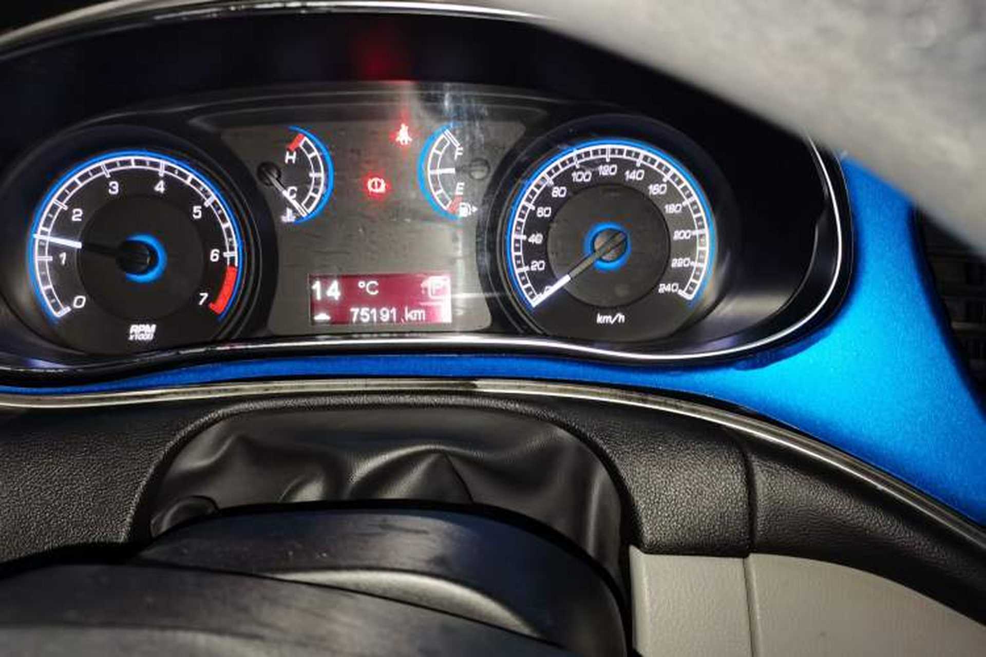 Used Fiat Ottimo 2014 1.4T Automatic Fashion Edition Odometer Close Up