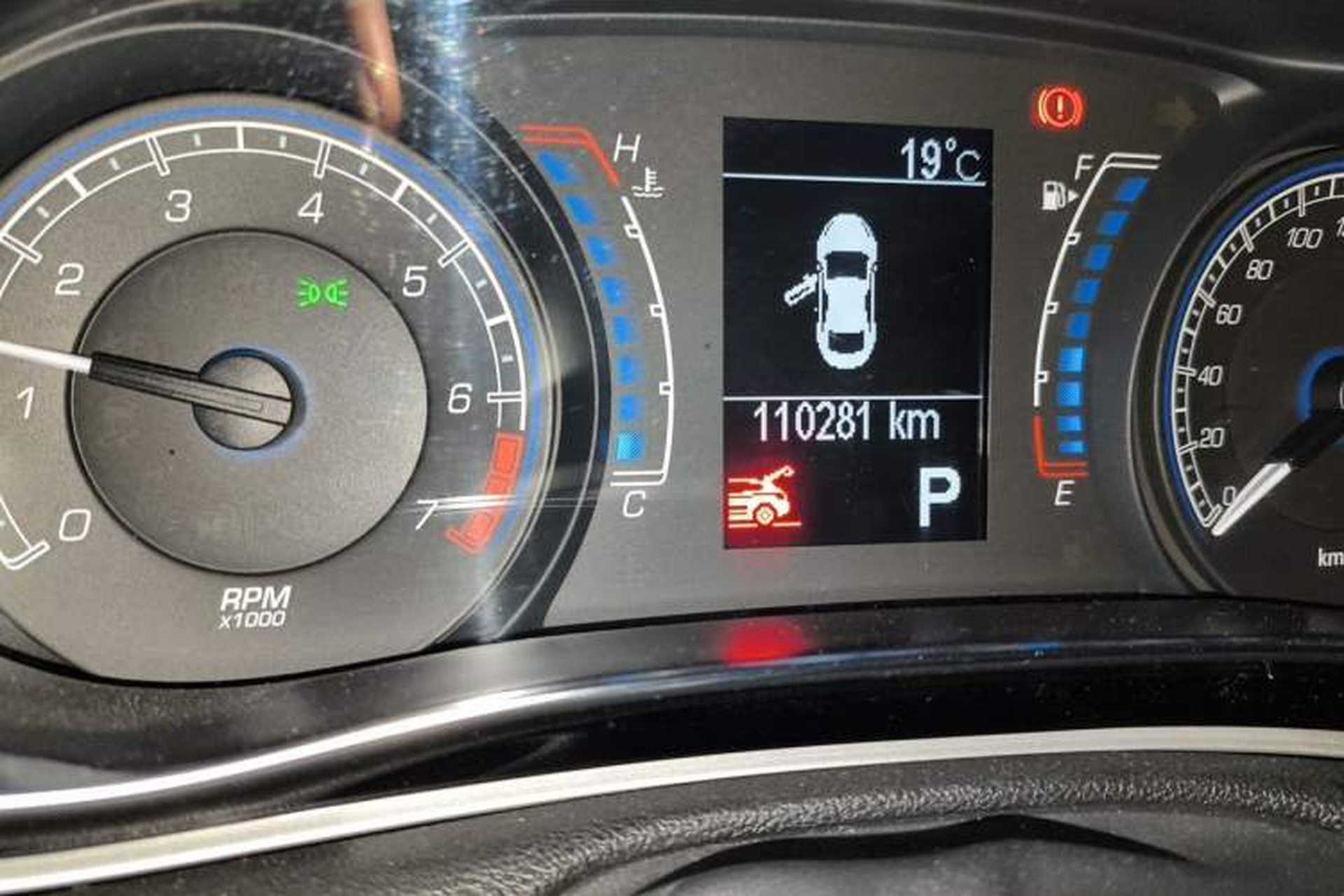 Used Fiat Ottimo 2014 1.4T Automatic Luxury Edition Odometer Close Up