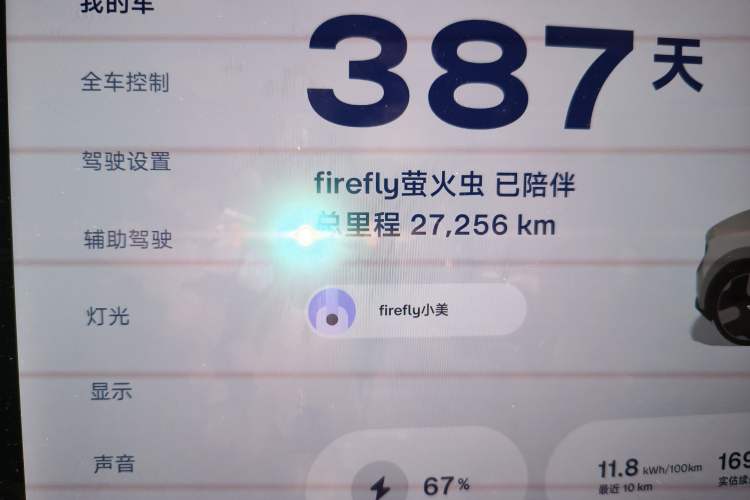 Used firefly 2025 Illuminated Edition Odometer Close Up