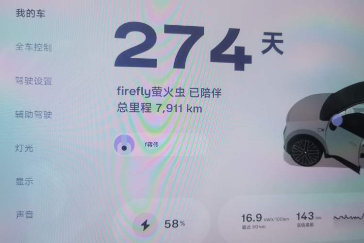 Used firefly 2025 Illuminated Edition Odometer Close Up