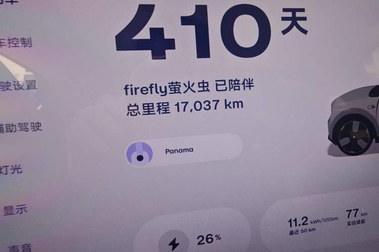 Used firefly 2025 Illuminated Edition Odometer Close Up