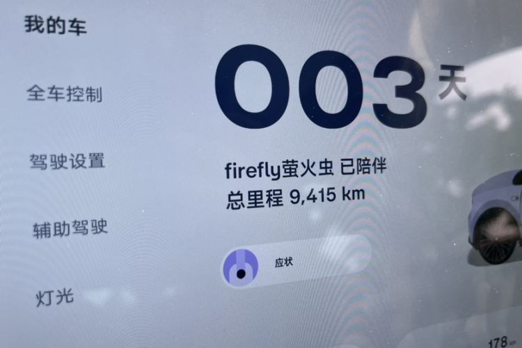 Used firefly 2025 Illuminated Edition Odometer Close Up
