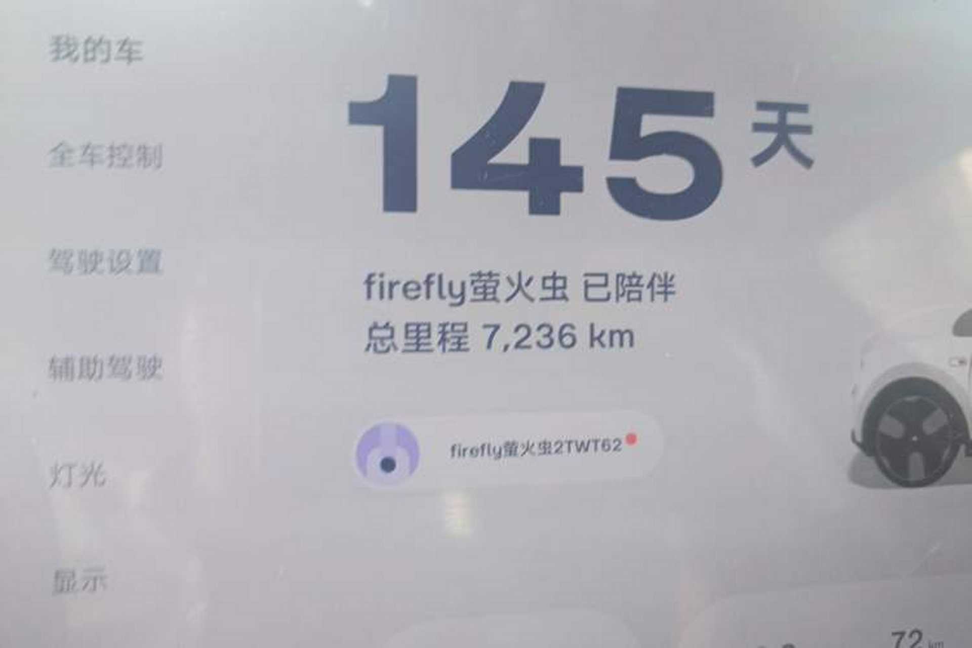 Used firefly 2025 Illuminated Edition Odometer Close Up