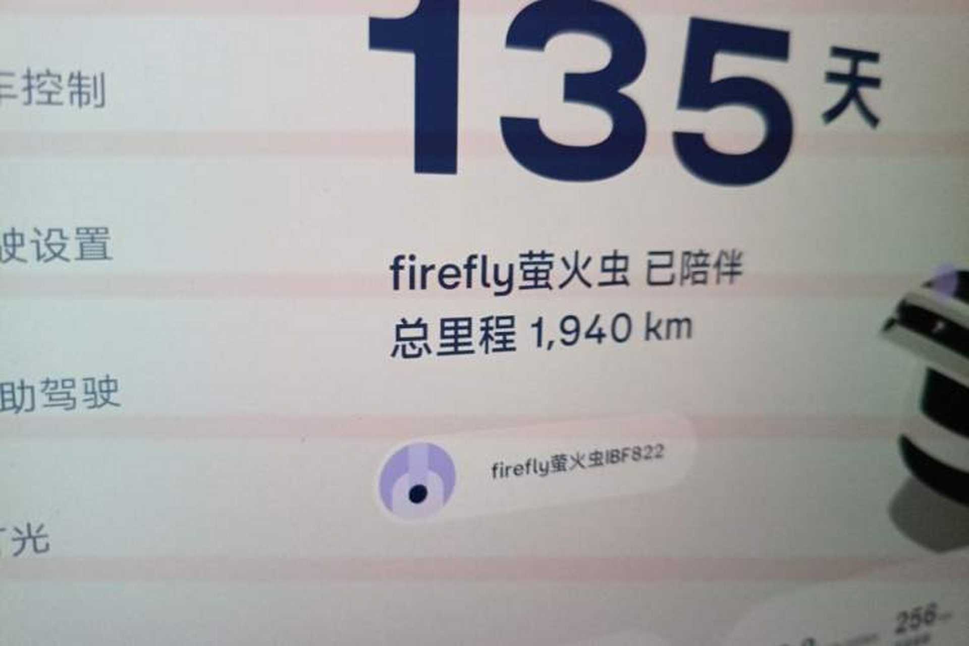 Used firefly 2025 Illuminated Edition Odometer Close Up