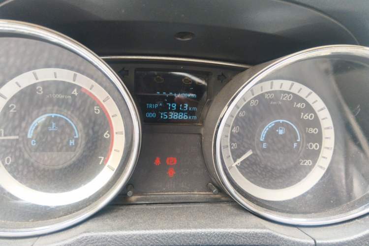 Used Foday Lion F22 2015 1.9T Two-Wheel Drive Diesel Luxury Version D19TCID1 Odometer Close Up