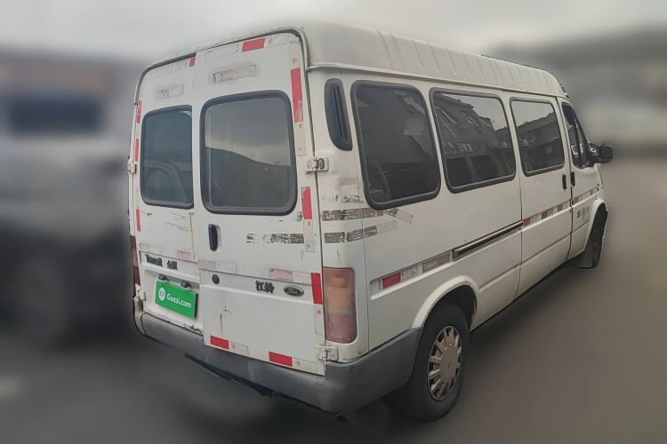 Used Ford Classic Transit 2013 2.8T Refurbished Diesel Ice-White Logistics Vehicle Long Wheelbase Mid-Roof Model JX493ZLQ4 Rear Right 45 Deg