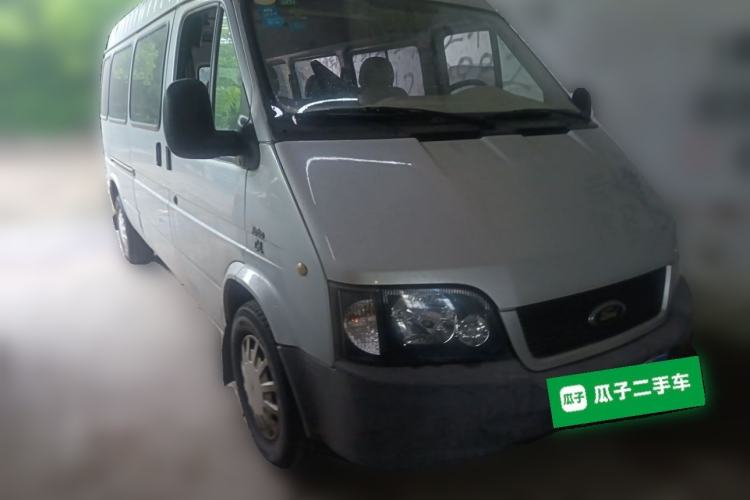 Used Ford Classic Transit 2013 2.8T Refurbished Diesel Ice-White Logistics Vehicle Long Wheelbase Mid-Roof Model JX493ZLQ4 Front Right 45 Deg