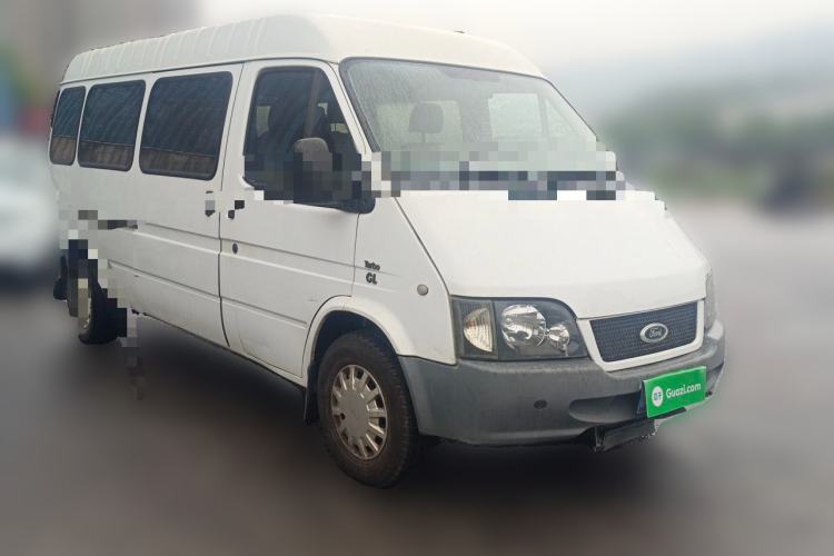 Used Ford Classic Transit 2013 2.8T Refurbished Diesel Ice-White Logistics Vehicle Long Wheelbase Mid-Roof Model JX493ZLQ4 Front Right 45 Deg