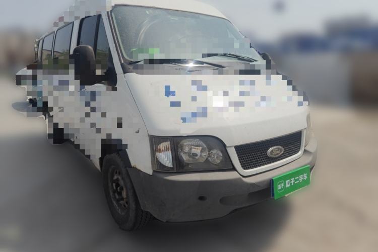 Used Ford Classic Transit 2013 2.8T Refurbished Diesel Ice-White Logistics Vehicle Long Wheelbase Mid-Roof Model JX493ZLQ4 Front Right 45 Deg