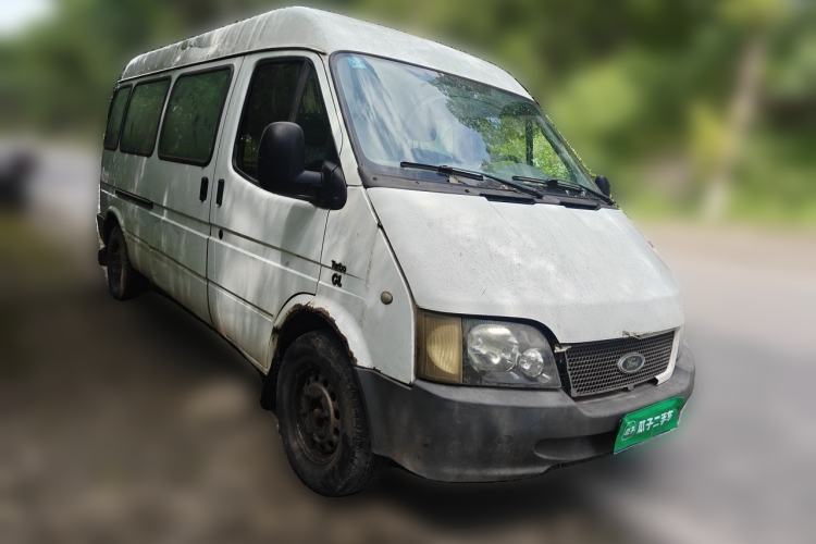 Used Ford Classic Transit 2013 2.8T Refurbished Diesel Ice-White Logistics Vehicle Long Wheelbase Mid-Roof Model JX493ZLQ4 Front Right 45 Deg