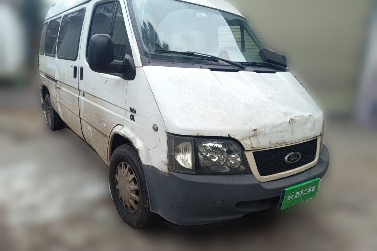 Used Ford Classic Transit 2013 2.8T Refurbished Diesel Ice-White Logistics Vehicle Long Wheelbase Mid-Roof Model JX493ZLQ4 Front Right 45 Deg