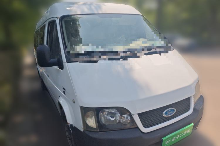 Used Ford Classic Transit 2013 2.8T Refurbished Diesel Ice-White Logistics Vehicle Long Wheelbase Mid-Roof Model JX493ZLQ4 Front Right 45 Deg