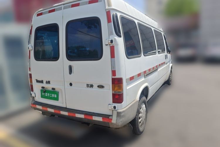 Used Ford Classic Transit 2013 2.8T Refurbished Diesel Ice-White Logistics Vehicle Long Wheelbase Mid-Roof Model JX493ZLQ4 Rear Right 45 Deg