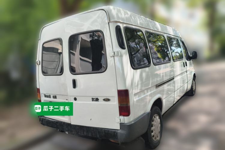 Used Ford Classic Transit 2013 2.8T Refurbished Diesel Ice-White Logistics Vehicle Long Wheelbase Mid-Roof Model JX493ZLQ4 Rear Right 45 Deg