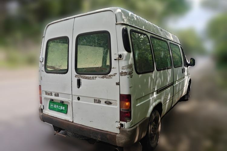 Used Ford Classic Transit 2013 2.8T Refurbished Diesel Ice-White Logistics Vehicle Long Wheelbase Mid-Roof Model JX493ZLQ4 Rear Right 45 Deg