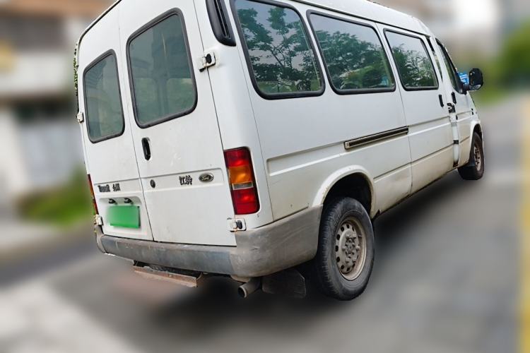 Used Ford Classic Transit 2013 2.8T Refurbished Diesel Ice-White Logistics Vehicle Long Wheelbase Mid-Roof Model JX493ZLQ4 Rear Right 45 Deg