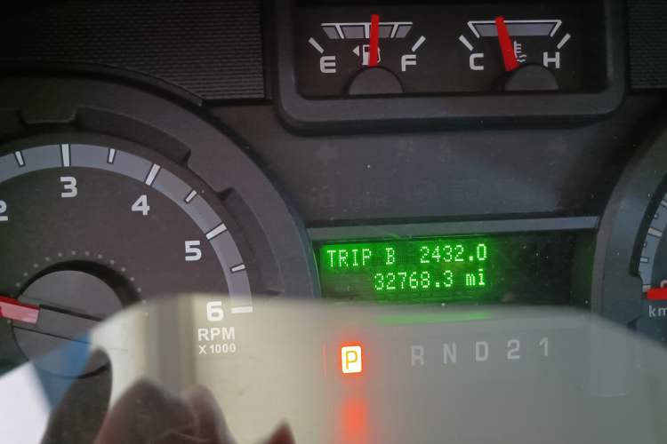Used Ford E350  Odometer Close Up