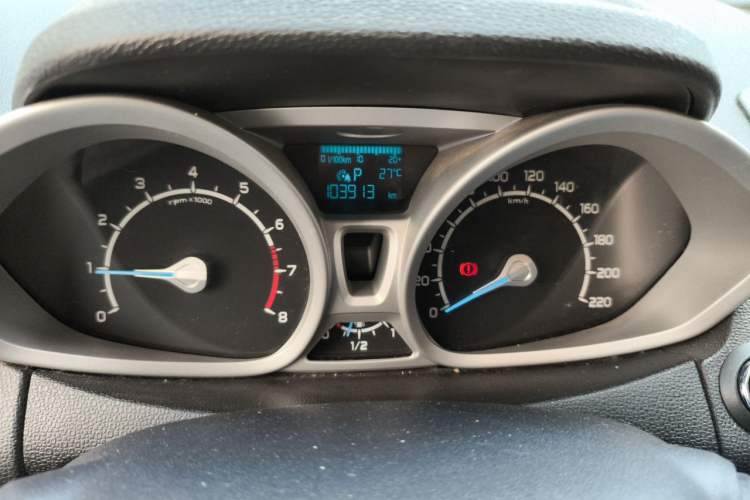 Used Ford EcoSport 2013 1.5L Automatic Prestige Model Odometer Close Up