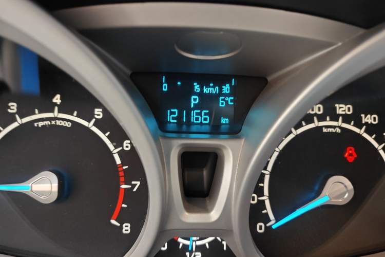Used Ford EcoSport 2013 1.5L Automatic Prestige Model Odometer Close Up