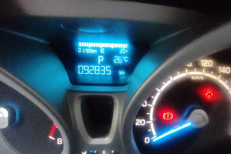 Used Ford EcoSport 2013 1.5L Automatic Prestige Model Odometer Close Up