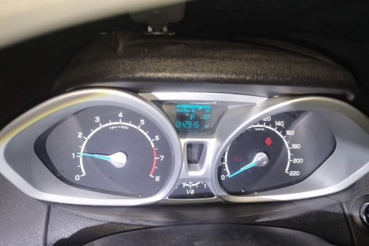 Used Ford EcoSport 2013 1.5L Automatic Prestige Model Odometer Close Up