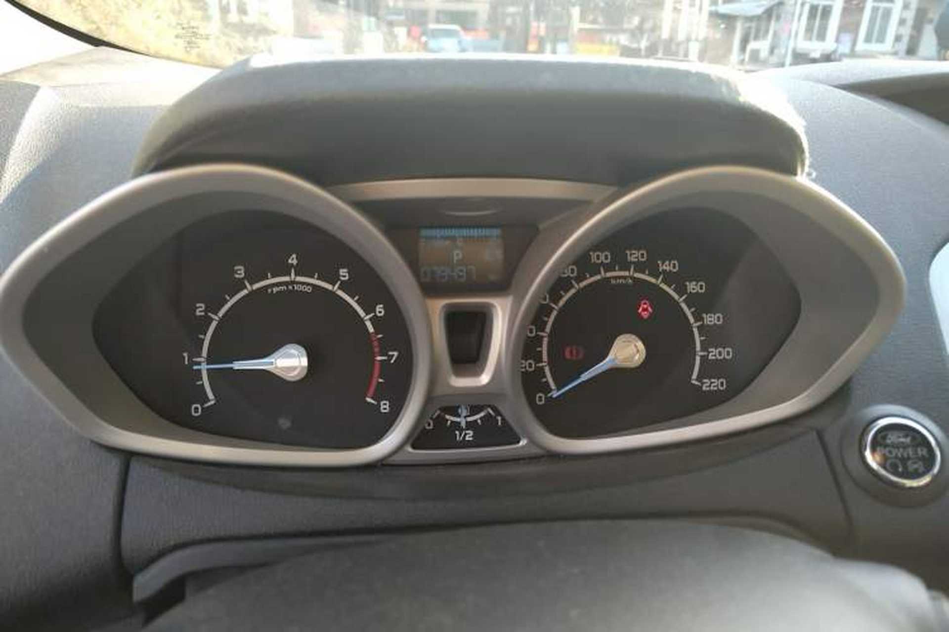 Used Ford EcoSport 2013 1.5L Automatic Prestige Model Odometer Close Up