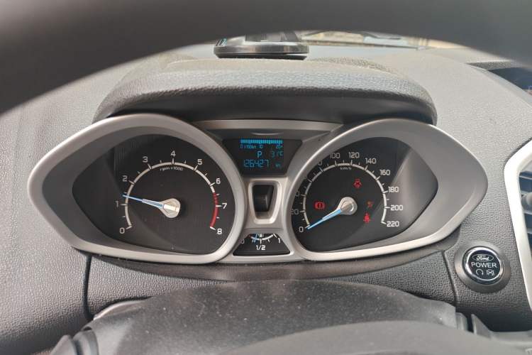 Used Ford EcoSport 2013 1.5L Automatic Prestige Model Odometer Close Up