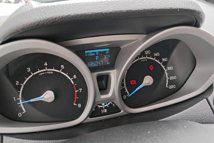 Used Ford EcoSport 2013 1.5L Automatic Prestige Model Odometer Close Up
