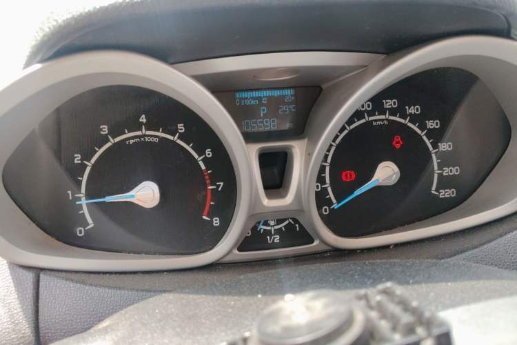 Used Ford EcoSport 2013 1.5L Automatic Prestige Model Odometer Close Up