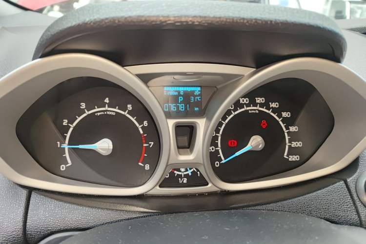 Used Ford EcoSport 2013 1.5L Automatic Prestige Model Odometer Close Up