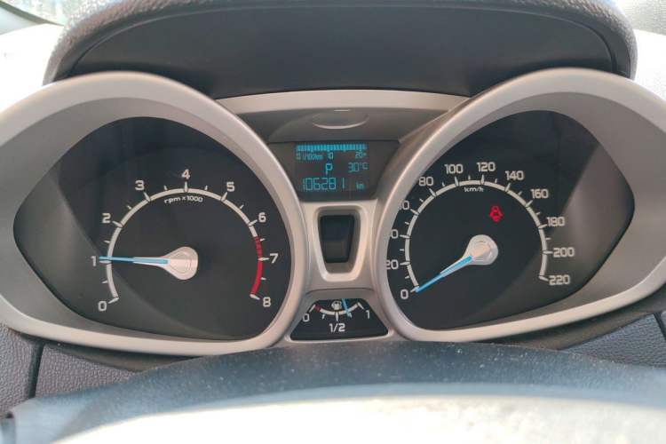 Used Ford EcoSport 2013 1.5L Automatic Prestige Model Odometer Close Up