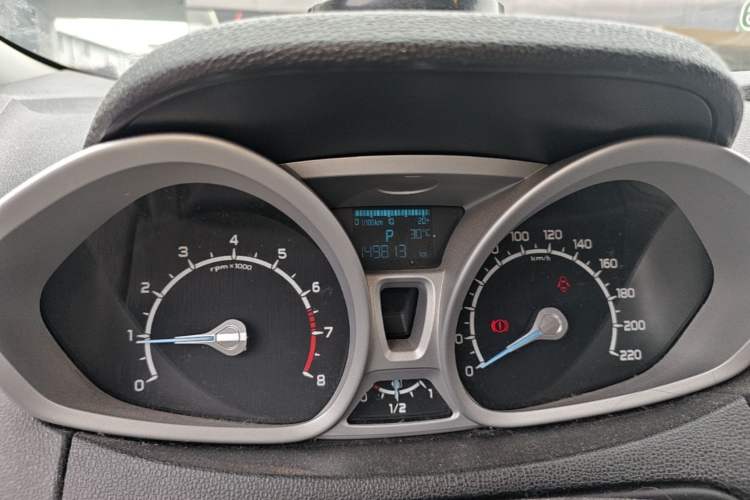 Used Ford EcoSport 2013 1.5L Automatic Prestige Model Odometer Close Up