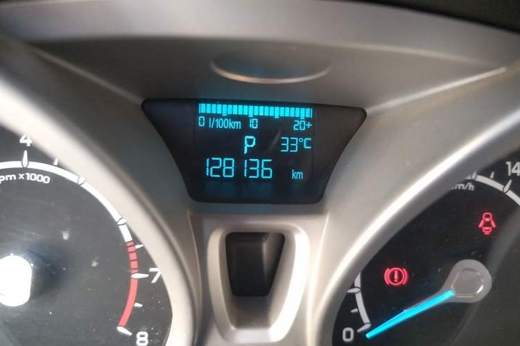 Used Ford EcoSport 2013 1.5L Automatic Prestige Model Odometer Close Up