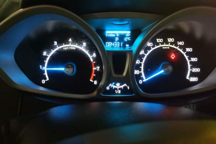 Used Ford EcoSport 2013 1.5L Automatic Prestige Model Odometer Close Up