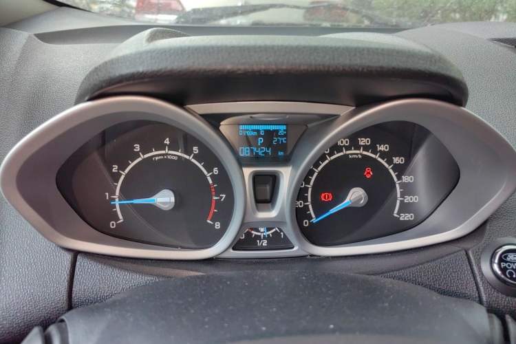 Used Ford EcoSport 2013 1.5L Automatic Prestige Model Odometer Close Up