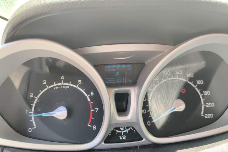Used Ford EcoSport 2013 1.5L Automatic Prestige Model Odometer Close Up